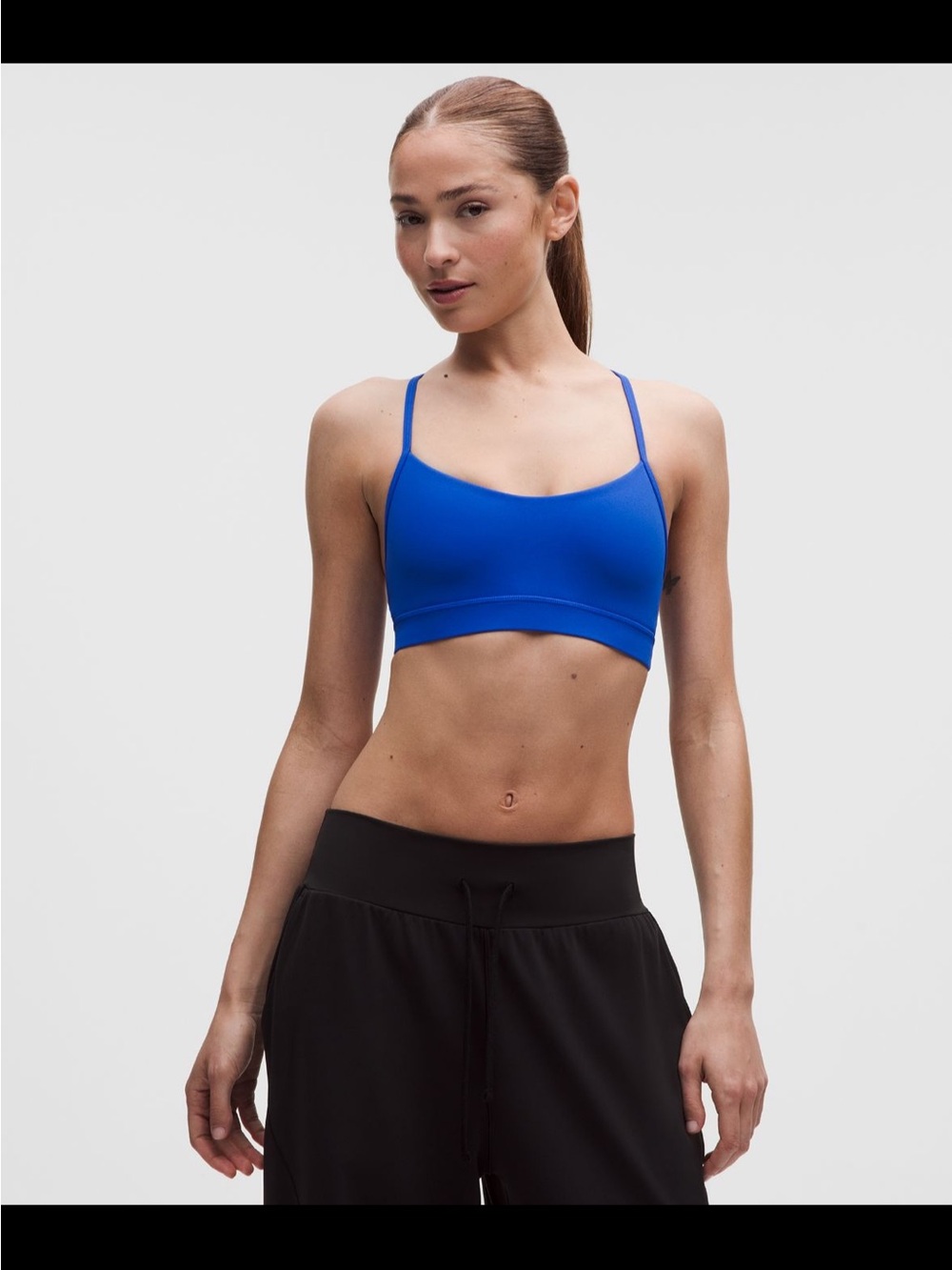 lululemon athletica Bright Blue Seamless Strappy Sports Bralette